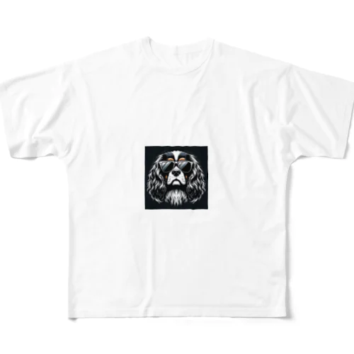 イカつめなキャバリア・キング・チャールズ・スパニエル All-Over Print T-Shirt