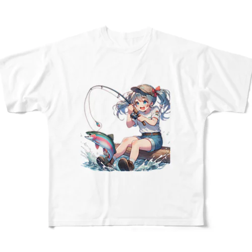 釣り女子 ツリガール01 フルグラフィックTシャツ