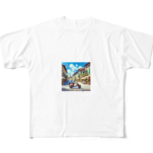 バイクでお買い物 All-Over Print T-Shirt