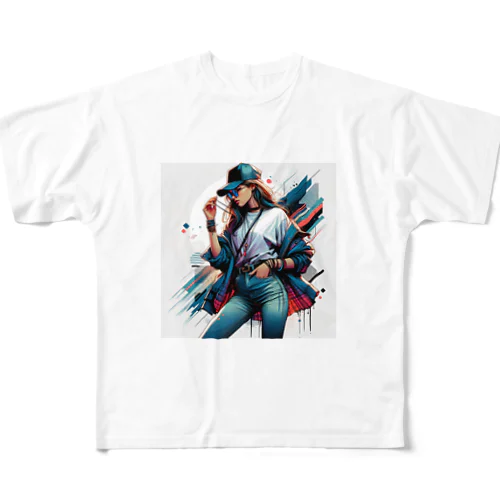 カジュアルお姉さん#1 All-Over Print T-Shirt