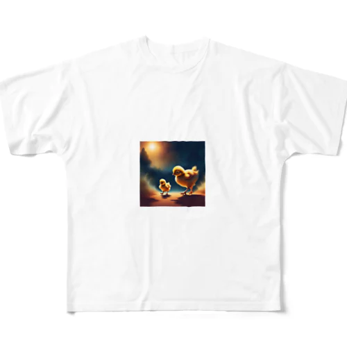 兄弟のひよこ All-Over Print T-Shirt