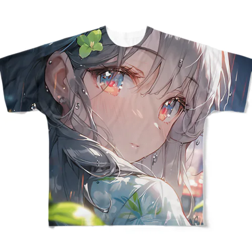 銀髪美女クローズアップシリーズ1 フルグラフィックTシャツ