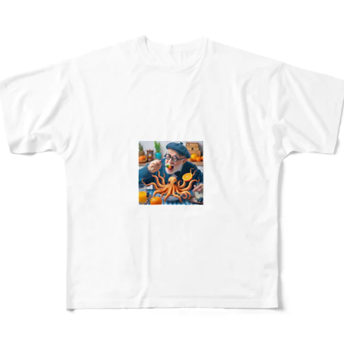 みかん大好きおじさんイカプラス All-Over Print T-Shirt