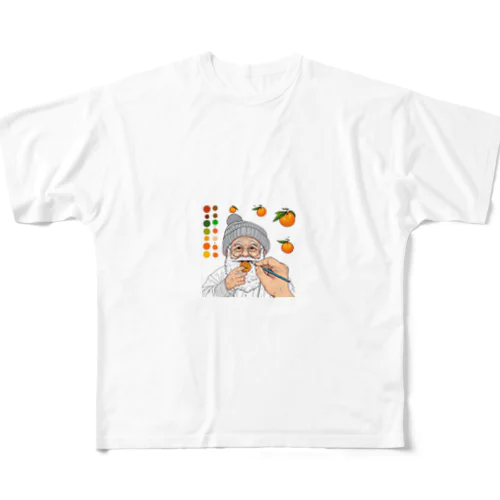 ミカンおじさんを描いてもらいました All-Over Print T-Shirt