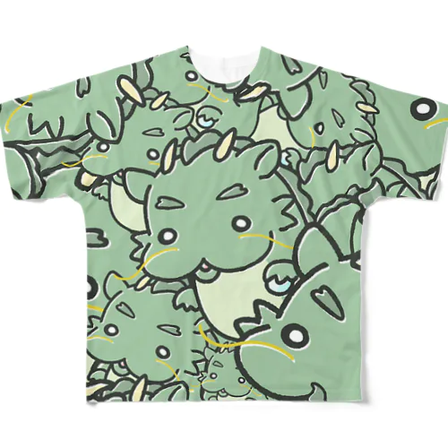 ツメツメのりゅう All-Over Print T-Shirt