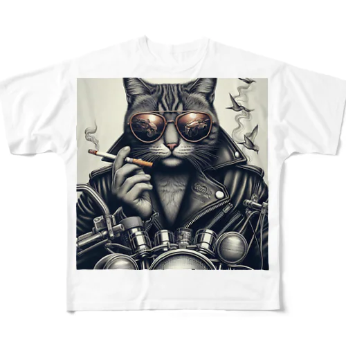 Bitterness Cat MC フルグラフィックTシャツ
