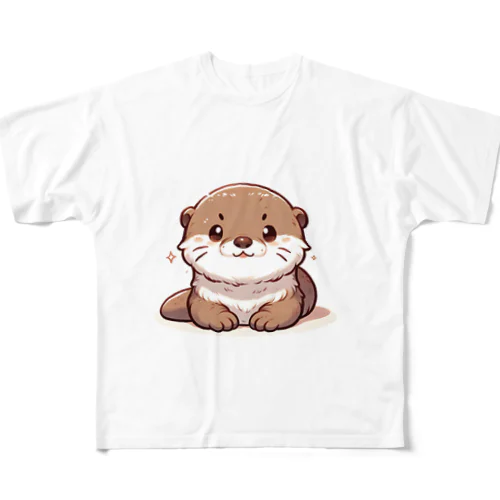 癒しのコツメカワウソ All-Over Print T-Shirt