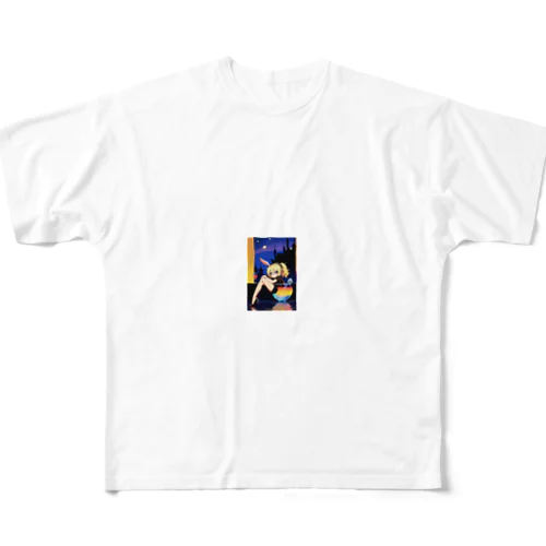 片うさ耳少女 All-Over Print T-Shirt