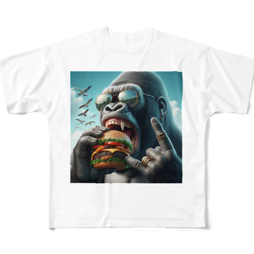 ハンバーガーが大好きなブライアン🍔 フルグラフィックTシャツ