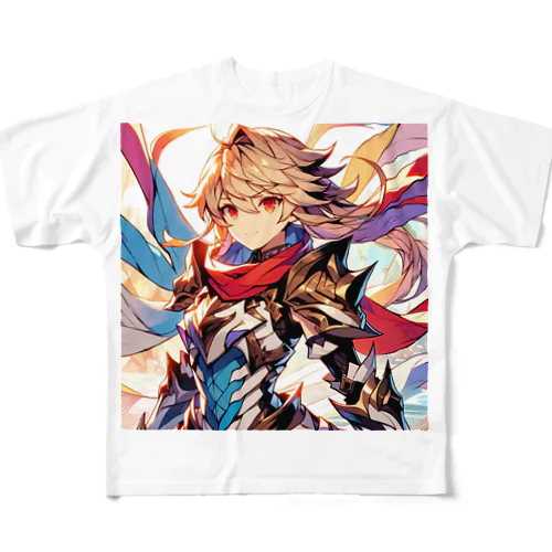 ヒーロー風なAI美女 フルグラフィックTシャツ