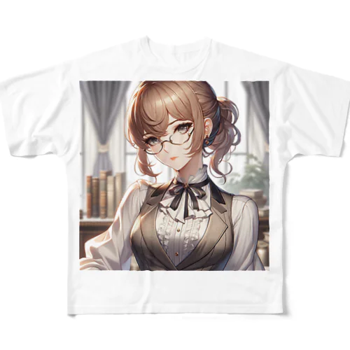 知的なAI美女 All-Over Print T-Shirt