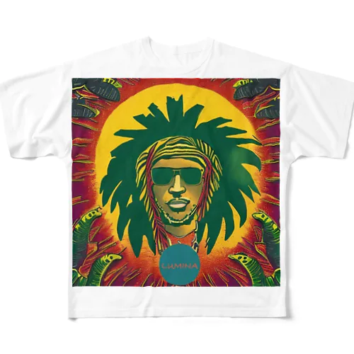 Sun and ReggaeMusic フルグラフィックTシャツ