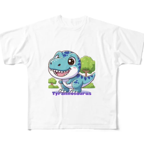 ティラくん フルグラフィックTシャツ