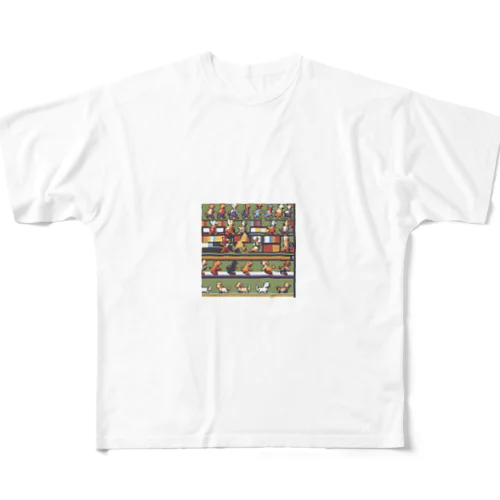 パレードで踊っている犬 All-Over Print T-Shirt