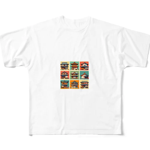 和の建築カラー All-Over Print T-Shirt