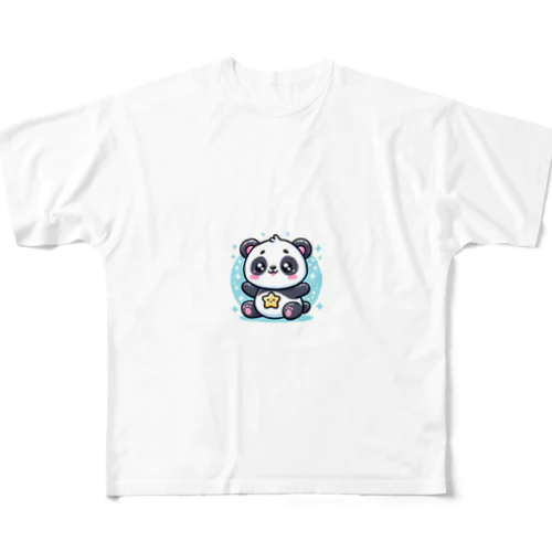 きらきら星パンダ フルグラフィックTシャツ