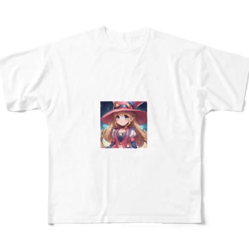 魔法使いギルド　少女 フルグラフィックTシャツ