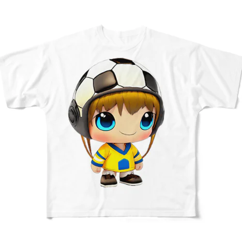 サッカー大好き！ フルグラフィックTシャツ