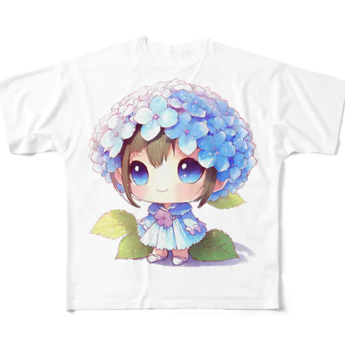 あじさい フルグラフィックTシャツ