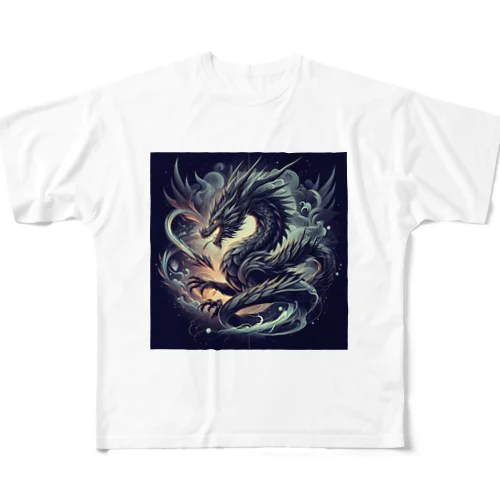 【キリリ風味01】ドラゴン All-Over Print T-Shirt