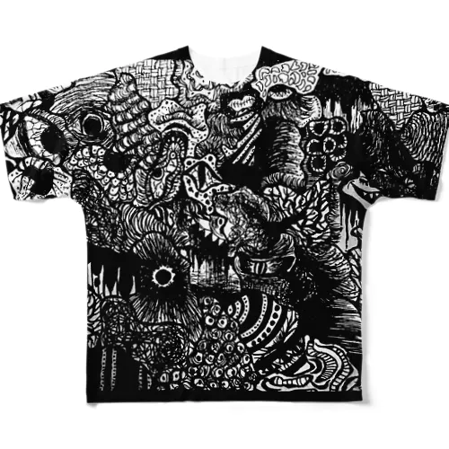 幸せなときの脳 All-Over Print T-Shirt