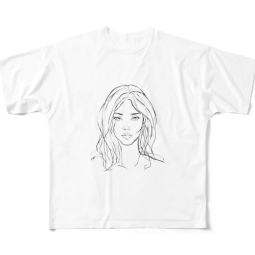 外国人女性 All-Over Print T-Shirt