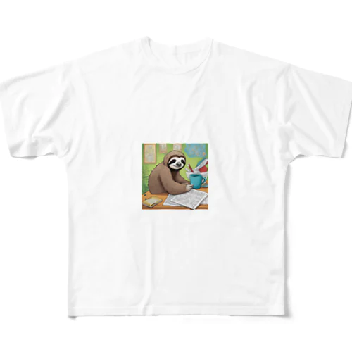 "A Sloth Trying Various Things"  All-Over Print T-Shirt