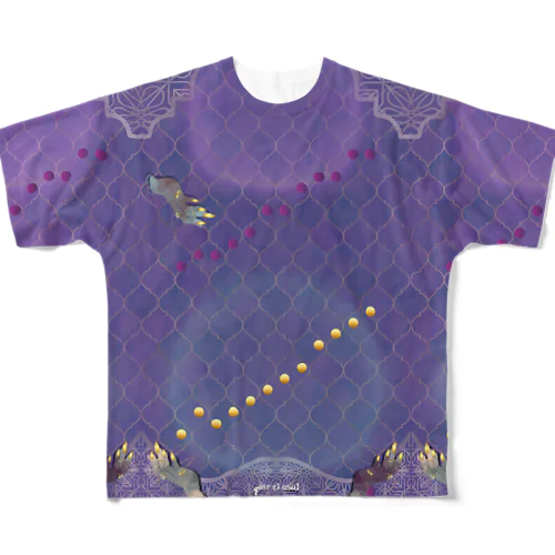 【Witchy PURPLE / ウィッチー • パープル】月暦 x 魔女 All-Over Print T-Shirt