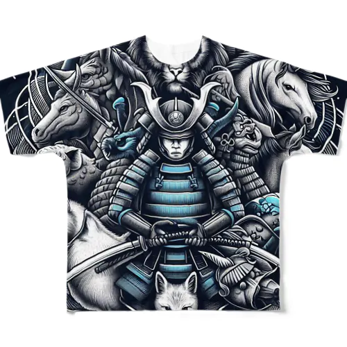 侍大将とshinobi達 All-Over Print T-Shirt