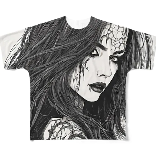 death metal girl ＝Nancy＝ All-Over Print T-Shirt