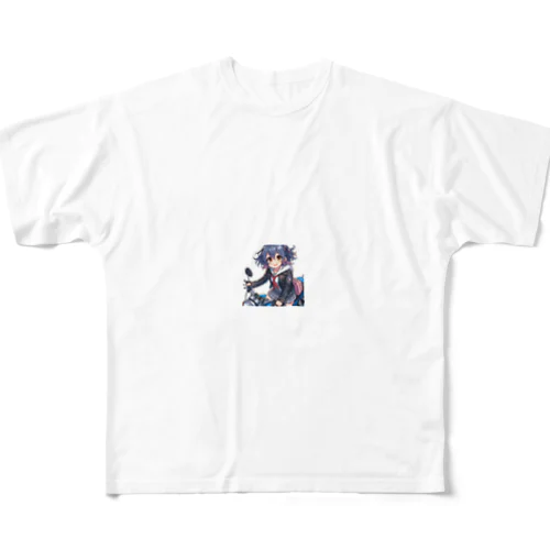 バイク女子 All-Over Print T-Shirt