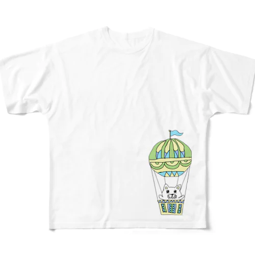 気球乗りねこ All-Over Print T-Shirt