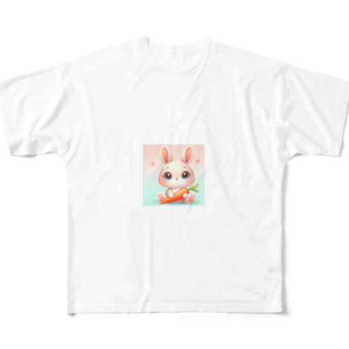 うるうるうさ子ちゃん🥕 All-Over Print T-Shirt