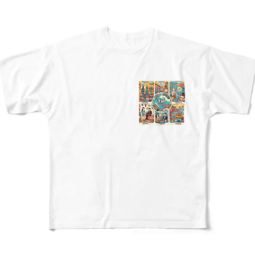 TIP ABROAD All-Over Print T-Shirt