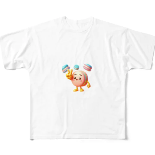 かわいいマカロンちゃん フルグラフィックTシャツ