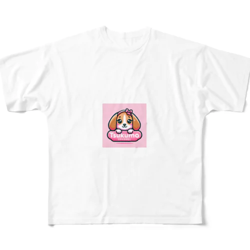 ビーグル犬　つくも All-Over Print T-Shirt