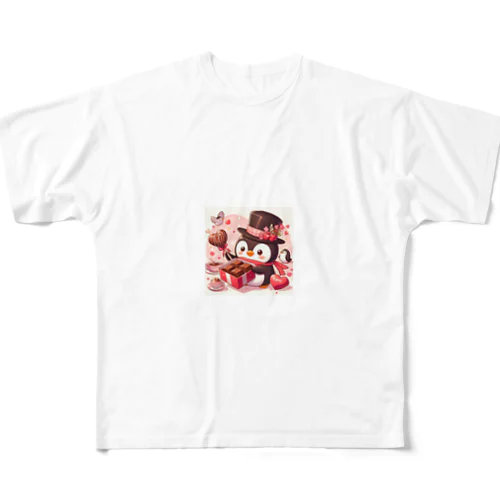 チョコプレゼンツペンギン All-Over Print T-Shirt