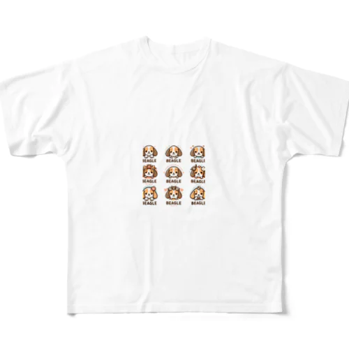 ビーグル All-Over Print T-Shirt