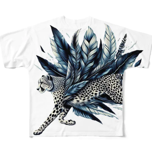 フェザーランナーcheetah フルグラフィックTシャツ