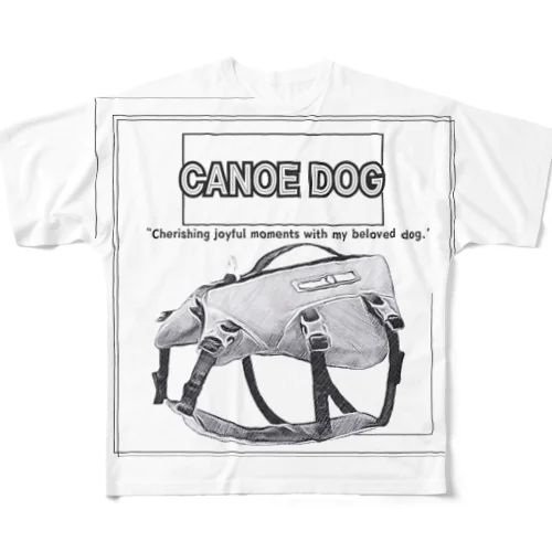 CANOE　DOG　ライフジャケット All-Over Print T-Shirt