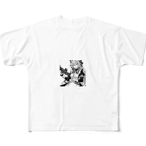 闘う猫メイド🐾1 All-Over Print T-Shirt