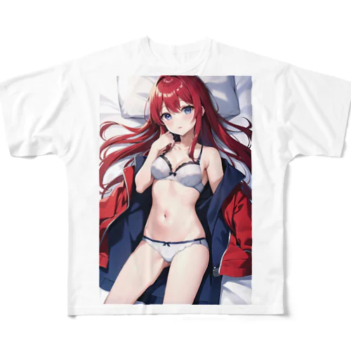 可憐な美少女の下着姿 All-Over Print T-Shirt