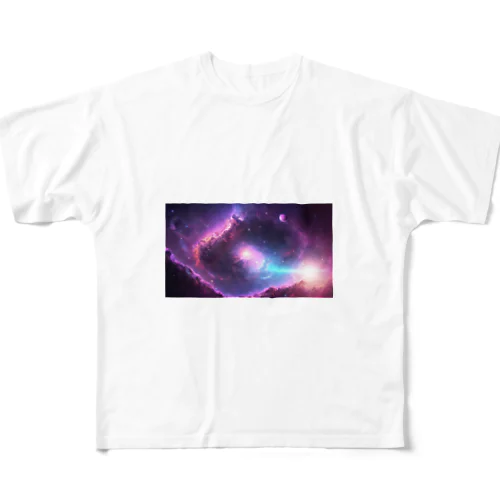 宇宙 フルグラフィックTシャツ