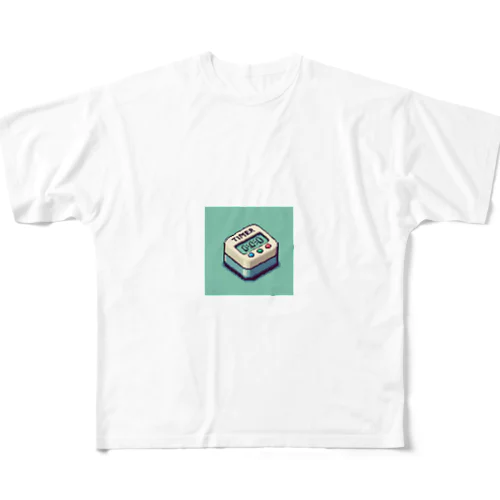 ドット絵「タイマー」 All-Over Print T-Shirt