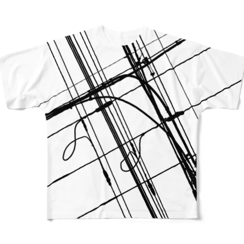 電線9 All-Over Print T-Shirt