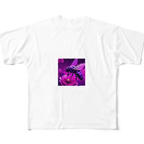 蜜を吸うハチ All-Over Print T-Shirt