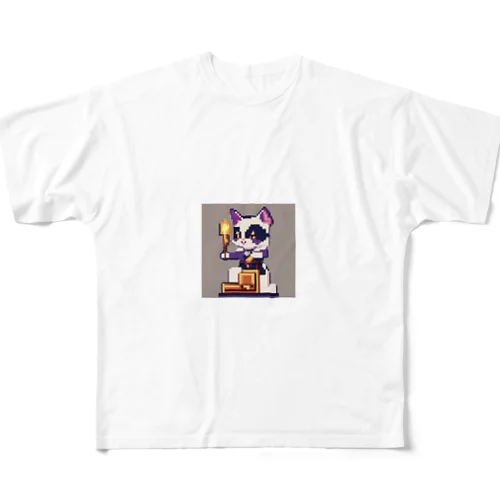 マジックをする猫 All-Over Print T-Shirt