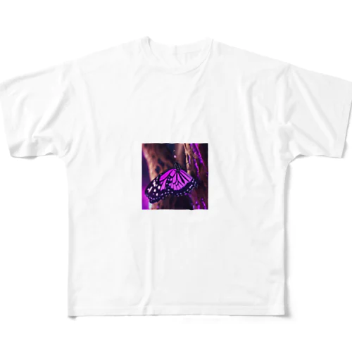 樹液を吸うヤマトシジミ All-Over Print T-Shirt