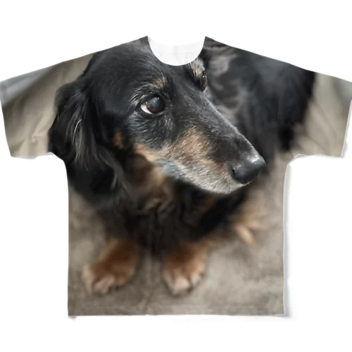犬 フルグラフィックTシャツ