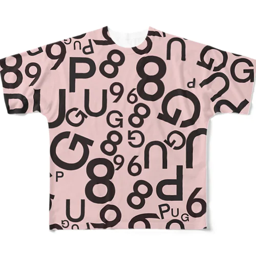 パグ　ロゴ All-Over Print T-Shirt